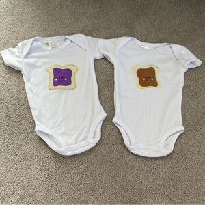 Cute Baby Onesies with Toast Design